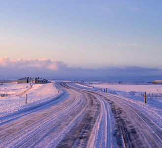 Snowy countryside