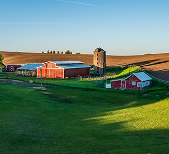 sprawling farm