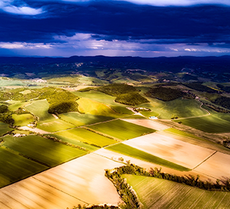 Aerial View of Farmland