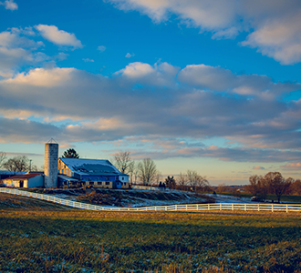 country barn scene