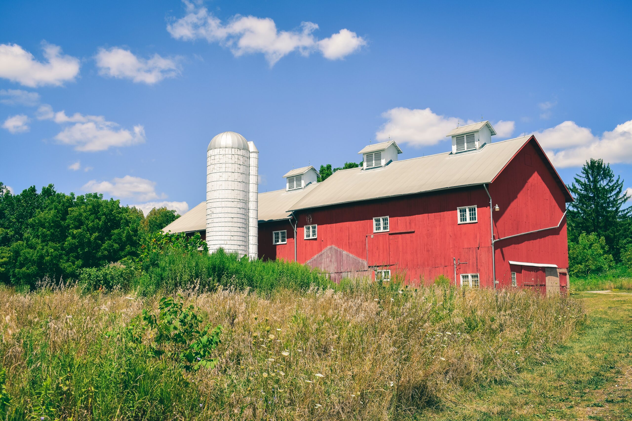 Red Barn with Silo