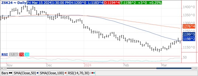 QST bean chart on 3.15.24