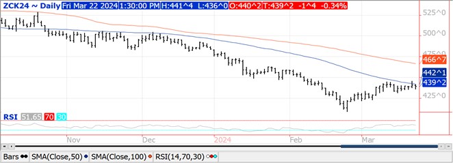 QST corn chart on 3.22.24